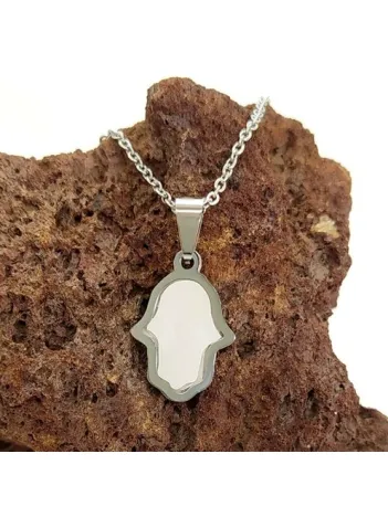 Paslanmaz Çelik Fatma Ana Eli Bayan Kolye