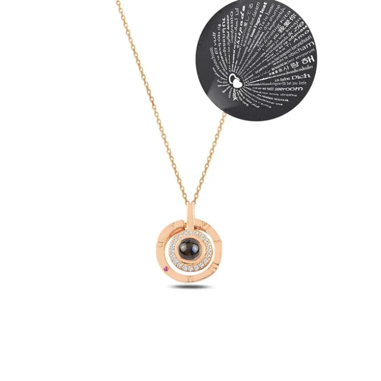 Zirkon Taşlı Rose 100 Dilde Seni Seviyorum Bayan Gümüş Kolye GKL100DLSS1-ROS Zirkon Taşlı Rose 100 Dilde Seni Seviyorum Bayan Gümüş Kolye GKL100DLSS1-ROS