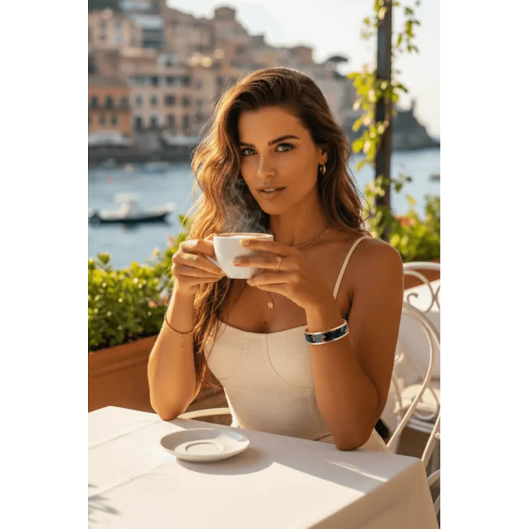Kadın Bakır Bileklik - Bianca Model Özel Baskı Metal Kutu Ve Kuvars Taşı Kadın Bakır Bileklik - Bianca Model Özel Baskı Metal Kutu Ve Kuvars Taşı