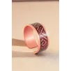 Kadın Bakır Bileklik Yüzük Set - Eva Model Özel Baskı Metal Kutu Ve Kuvars Taşı Kadın Bakır Bileklik Yüzük Set - Eva Model Özel Baskı Metal Kutu Ve Kuvars Taşı