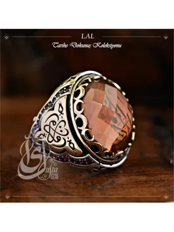 İslam Usta Tasarımı Lal Gümüş Erkek Yüzük
