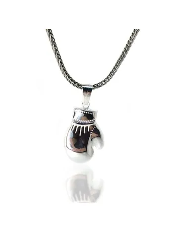 Büyük Boy Boks Eldiveni Gümüş Erkek Kolye Zincir Büyük Boy Boks Eldiveni Gümüş Erkek Kolye Zincir