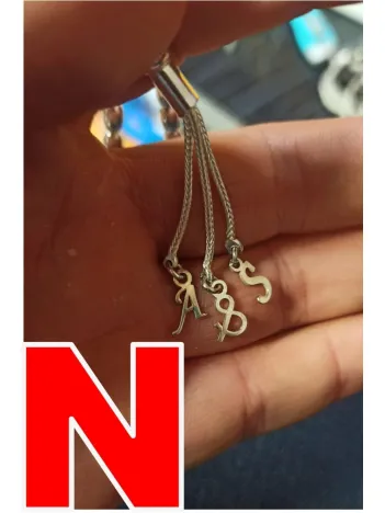 Tespih Püskülü İçin Gümüş Harf ve Şekil