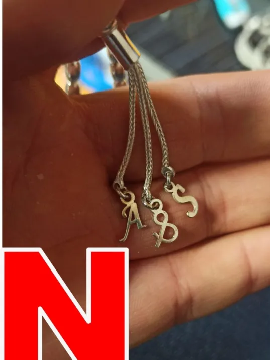 Tespih Püskülü İçin Gümüş Harf ve Şekil