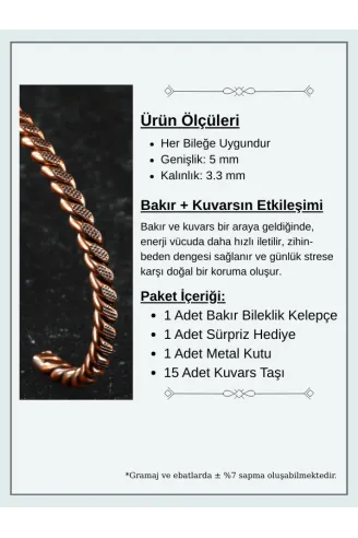 Erkek Bakır Bileklik - Sirayet Bakır Bilezik
