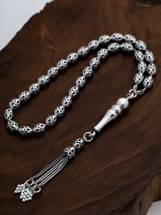 Gümüş Tespih Delikli Ortaboy 15gr