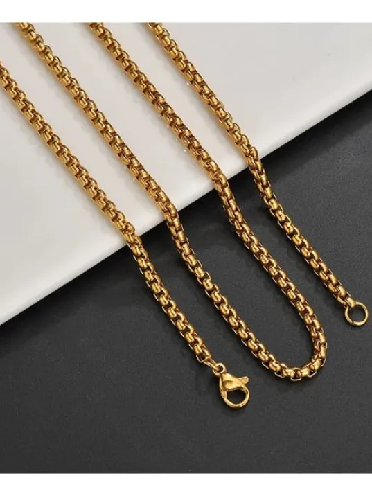 Çelik Erkek Kolye - Altın Kaplama Polo Model Çelik Kolye