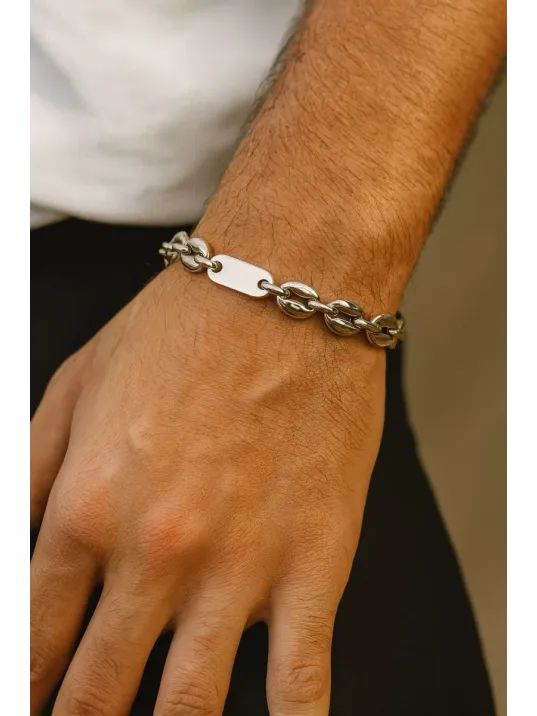 Erkek Çelik Bileklik - Gemici Model Plaka Erkek Çelik Bileklik Erkek Çelik Bileklik - Gemici Model Plaka Erkek Çelik Bileklik