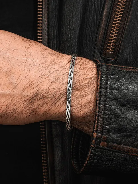 Erkek El Yapımı Blake Model Örgü Gümüş Bileklik Kelepçe Her Bileğe Uyar Erkek El Yapımı Blake Model Örgü Gümüş Bileklik Kelepçe Her Bileğe Uyar