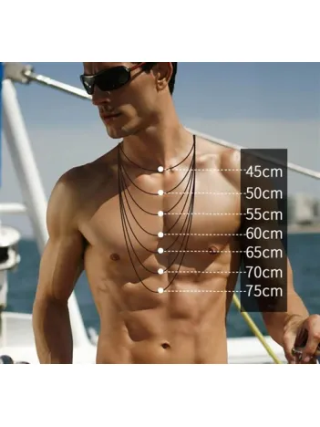 Vav Elif Erkek Gümüş Kolye Zincir