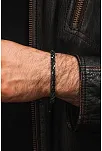 Erkek Kadın Doğal Taş Bileklik - Siyah Hematit Doğal Taşlı Makrome Model 4 Unisex Bileklik
