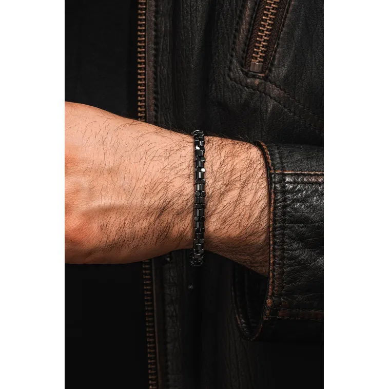 Erkek Kadın Doğal Taş Bileklik - Siyah Hematit Doğal Taşlı Makrome Model 4 Unisex Bileklik Erkek Kadın Doğal Taş Bileklik - Siyah Hematit Doğal Taşlı Makrome Model 4 Unisex Bileklik