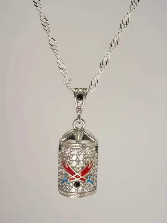 Zülfikar lı Bayan Gümüş Muska Cevşen Kolye