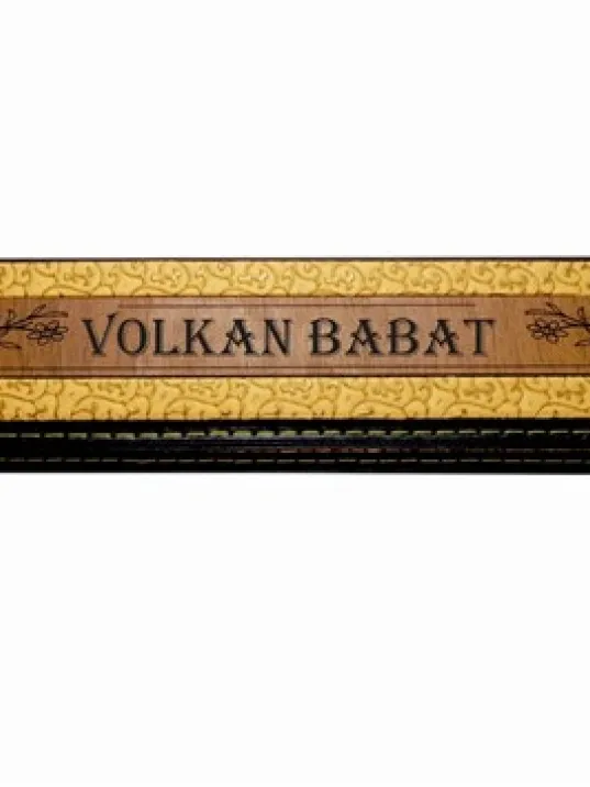 Kişiye Özel Ahşap Üzeri Deri Kaplamalı Altın Yaldız Detaylı Premium Tesbih Kutusu