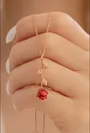 Zirkon Taşlı Rose Gül Çiçeği Model 2 Kadın Gümüş Kolye Gklglcckmd2-ros