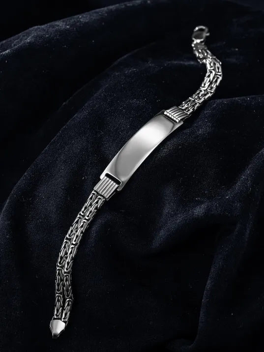 Erkek Gümüş Bileklik - İsim Yazılan 3.5 mm Çift Yuvarlak Kral Zincir Erkek Bileklik Erkek Gümüş Bileklik - İsim Yazılan 3.5 mm Çift Yuvarlak Kral Zincir Erkek Bileklik