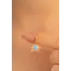 Kadın Gümüş Kolye - Rose Altın Kaplama Renk Mavi Opal Taşlı Kutup Yıldızı Gümüş Kolye Kadın Gümüş Kolye - Rose Altın Kaplama Renk Mavi Opal Taşlı Kutup Yıldızı Gümüş Kolye