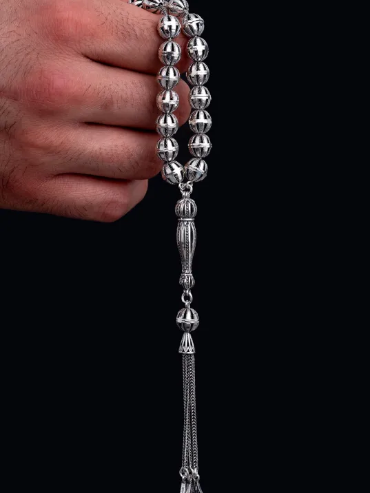 Erkek Gümüş Tespih - Mahfuz Püre Kesim Gümüş Tesbih Erkek Gümüş Tespih - Mahfuz Püre Kesim Gümüş Tesbih