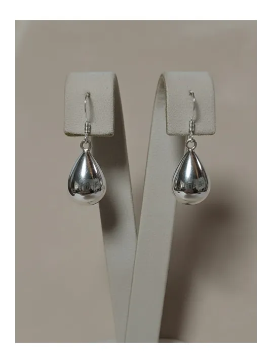 Kadın Gümüş Kolye - 925 Ayar Gümüş Damla Model Kadın Küpe