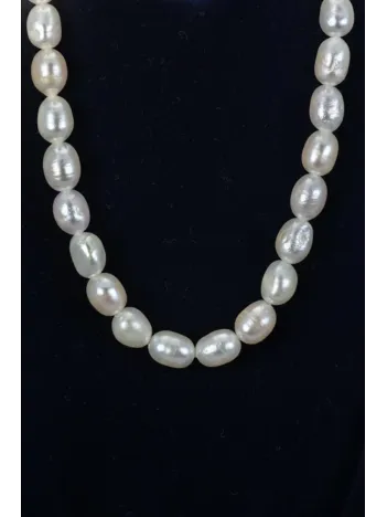 Gerçek Dizi İnci - 9mm Doğal Beyaz Yanar Dönerli Tatlısu Yuvarlak İnci Takı Yapım Malzemesi