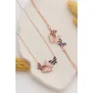 Kadın Gümüş Kolye Bileklik Set - Rose Kelebek Model Gümüş Kolye Bileklik Set Kadın Gümüş Kolye Bileklik Set - Rose Kelebek Model Gümüş Kolye Bileklik Set