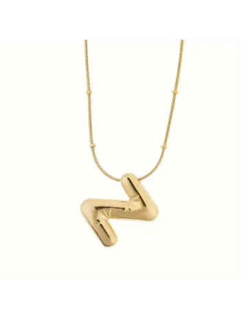 Kadın Çelik Kolye - Altın Kaplama Z Harfi Balon Harf Kadın Kolye