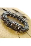 Motifli Kalın Gemi Zinciri Model Çelik Erkek Bileklik CBLMOTZINCR-SYH