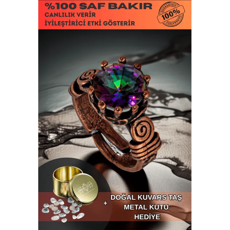 Kadın Bakır Bileklik - Mistik Topaz Model 2 Ağaç Kabuğu Model İnce Metal Kutu Kuvars Taşlı Bilezik Kadın Bakır Bileklik - Mistik Topaz Model 2 Ağaç Kabuğu Model İnce Metal Kutu Kuvars Taşlı Bilezik