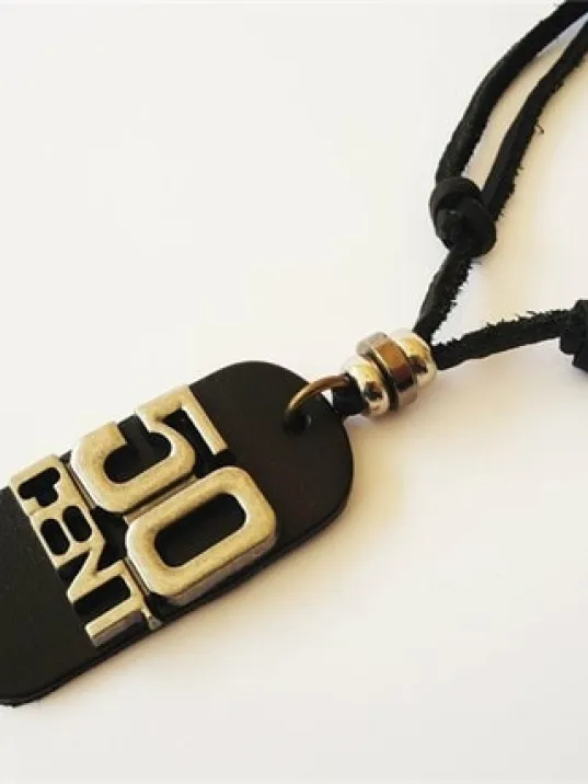 50CENT Deri Erkek Kolye Boyu Ayarlanabilir Asansörlü Model!!