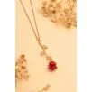 Ters Gül Model 2 Rose Renk Gümüş Kolye Ters Gül Model 2 Rose Renk Gümüş Kolye