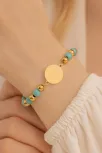Kadın Çelik Bileklik - Turkuaz Taşlı Çelik Lak Kaplamalı İsim Veya Harf Yazılabilir Kadın Bileklik Kadın Çelik Bileklik - Turkuaz Taşlı Çelik Lak Kaplamalı İsim Veya Harf Yazılabilir Kadın Bileklik