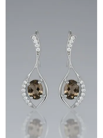 Kadın Gümüş Küpe - Asalet Damlası Model Zultanit Taşlı Küpe