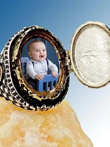 Fotoğraflı Erkek Gümüş Yüzük