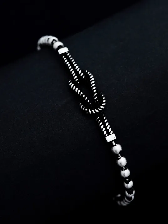 Erkek Gümüş Bileklik - Top Zincirli Gemici Düğümü Model Gümüş Bileklik Erkek Gümüş Bileklik - Top Zincirli Gemici Düğümü Model Gümüş Bileklik