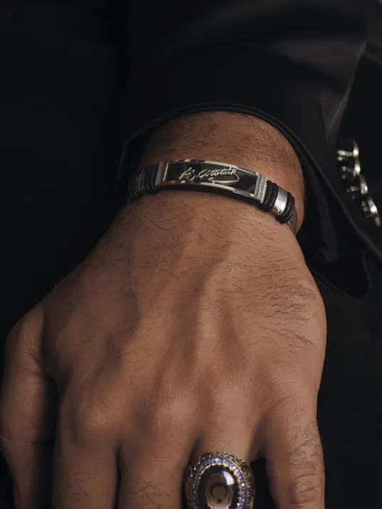 Ottoman Atatürk İmzalı Kemer Model Erkek Bileklik CBLATARKIMZ-GMS