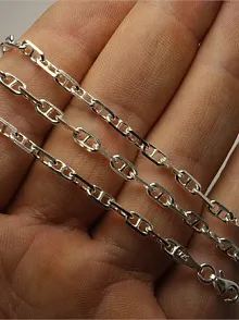 Barli Forse Erkek Gümüş Kolye Zi̇nci̇r Orta Kalinlik