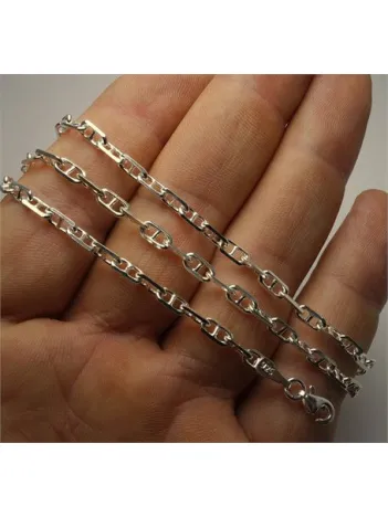 Barli Forse Erkek Gümüş Kolye Zi̇nci̇r Orta Kalinlik