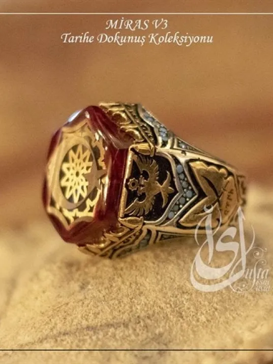 İslam Usta Tasarımı Miras Model 3 Gümüş Erkek Yüzük İslam Usta Tasarımı Miras Model 3 Gümüş Erkek Yüzük