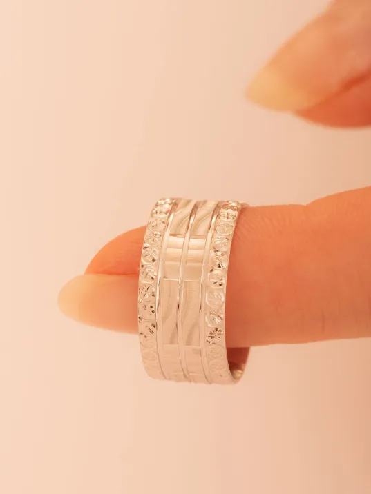 Zeus Model Erkek Gümüş Tek Alyans Yüzük Nişan Söz Yüzükleri