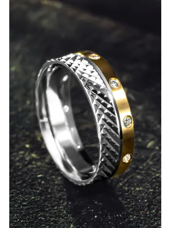 Kadın Gümüş Alyans - Prizmatik Model 925 Ayar Kadın Yüzük