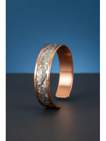 Kadın Bakır Bileklik - Beyaz Yıldız Tozu Model Bakır Kadın Bileklik