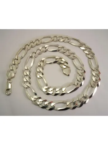 Erkek Figaro Kolye Zincir Devasa Kalın 11mm İtalyan Malı Mükemmel Kalite