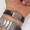 Atatürk İmzalı Erkek Çelik Deri Bileklik Beyaz Model Atatürk İmzalı Erkek Çelik Deri Bileklik Beyaz Model