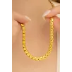 Kadın Çelik Kolye - Altın Kaplama Yassı Ezme Model Çelik kolye Kadın Çelik Kolye - Altın Kaplama Yassı Ezme Model Çelik kolye