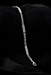 Erkek Kral Gümüş Bileklik Künye 2,8mm Özel Tasarım Silindir Parçalı