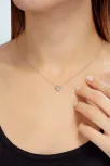 Kadın Gümüş Kolye - Swarovski Taşlı Zirconia İçi Taşlı Yıldız Motifli Kadın Kolye