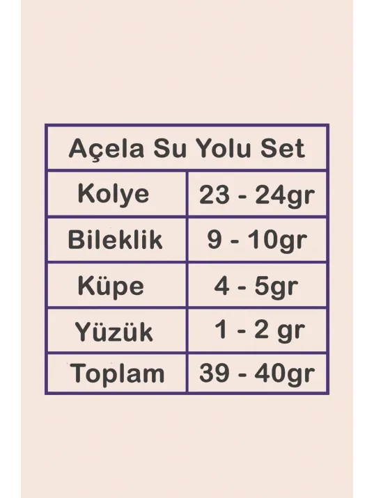 Açela Bayan Zirkon Taşlı Gümüş Su Yolu Set - Kolye, Bileklik, Küpe, Yüzük Açela Bayan Zirkon Taşlı Gümüş Su Yolu Set - Kolye, Bileklik, Küpe, Yüzük