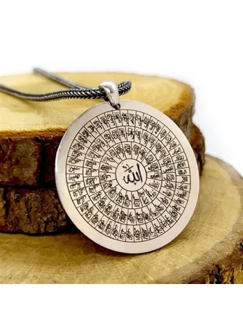 Esma-ül Hüsna Erkek 925 Gümüş Kolye Zincir