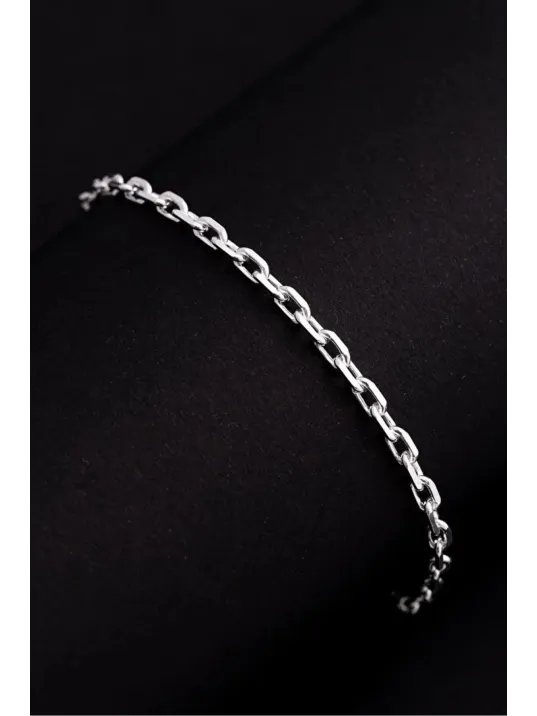 Erkek Gümüş Bileklik - 4.5 mm Forse Zincir Gümüş Bileklik