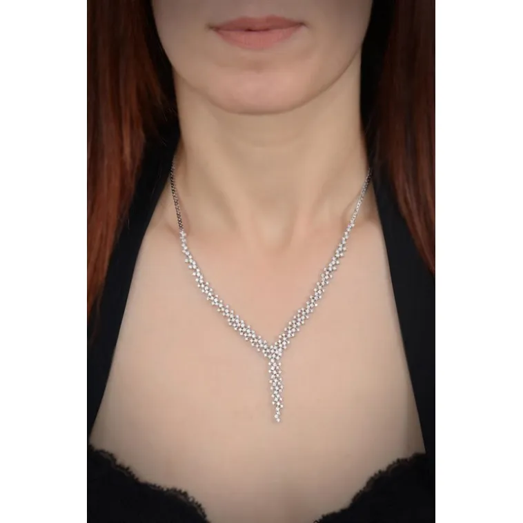 Alisa Bayan Zirkon Taşlı Gümüş Su Yolu Set - Kolye, Bileklik, Küpe, Yüzük Alisa Bayan Zirkon Taşlı Gümüş Su Yolu Set - Kolye, Bileklik, Küpe, Yüzük
